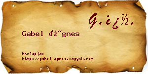 Gabel Ágnes névjegykártya