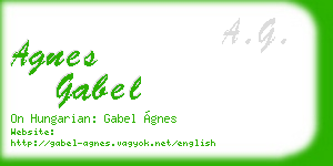 agnes gabel business card