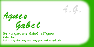 agnes gabel business card